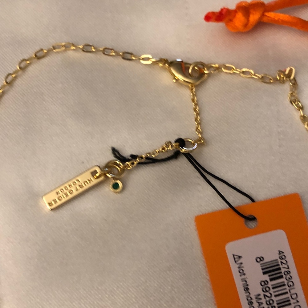 Kurt Geiger London Gold Tone Opal Heart Rainbow Crystal Pendant Necklace NWT - Picture 5 of 14